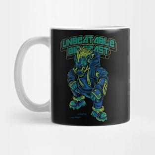 strong boar illustration with poster style Mug